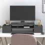 Monitorständer aus massivem Kiefernholz grau 70x27,5x15 cm von vidaXL, Computersockel und -erhöhungen - Ref: Foro24-813966, P...