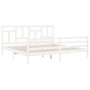 Estructura de cama con cabecero madera maciza blanco 200x200 cm de vidaXL, Camas y somieres - Ref: Foro24-3194982, Precio: 14...