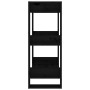 Estantería/divisor de espacios madera pino negro 60x35x91 cm de vidaXL, Librerías y estanterías - Ref: Foro24-813883, Precio:...