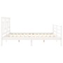 Estructura de cama con cabecero madera maciza blanco 200x200 cm de vidaXL, Camas y somieres - Ref: Foro24-3194982, Precio: 14...