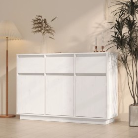 Solid white pine wood sideboard 110x34x75 cm by vidaXL, Sideboards - Ref: Foro24-813815, Price: 157,35 €, Discount: %