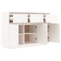 Aparador de madera maciza de pino blanco 110x34x75 cm de vidaXL, Aparadores - Ref: Foro24-813815, Precio: 158,35 €, Descuento: %