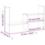 Monitorständer aus massivem schwarzem Kiefernholz (39–72 x 17 x 43 cm). von vidaXL, Computersockel und -erhöhungen - Ref: For...