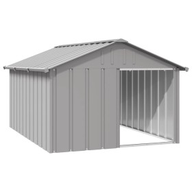 Gray galvanized steel dog house 116.5x153x81.5 cm by vidaXL, Dog kennels - Ref: Foro24-171543, Price: 131,51 €, Discount: %