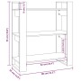 Estantería/divisor de espacios madera maciza pino 80x35x91 cm de vidaXL, Librerías y estanterías - Ref: Foro24-813899, Precio...