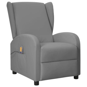 Gray Faux Leather Massage Wing Chair by vidaXL, Electric massage chairs - Ref: Foro24-342335, Price: 186,99 €, Discount: %