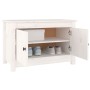 Armario zapatero de madera maciza de pino blanco 70x38x45,5 cm de vidaXL, Zapateros y organizadores de calzado - Ref: Foro24-...