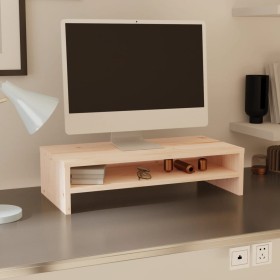 Solid pine wood monitor stand 50x24x13 cm by vidaXL, TV Furniture - Ref: Foro24-813914, Price: 20,99 €, Discount: %