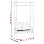 Garden bench with bamboo pergola 116 cm by vidaXL, garden benches - Ref: Foro24-341742, Price: 150,33 €, Discount: %