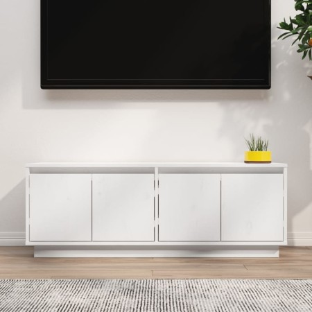 Mueble de TV de madera maciza de pino blanco 110x34x40 cm de vidaXL, Muebles TV - Ref: Foro24-813850, Precio: 91,02 €, Descue...