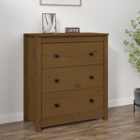 Honey brown solid pine wood sideboard 70x35x80 cm by vidaXL, Sideboards - Ref: Foro24-813737, Price: 98,99 €, Discount: %