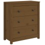 Aparador de madera maciza de pino marrón miel 70x35x80 cm de vidaXL, Aparadores - Ref: Foro24-813737, Precio: 99,09 €, Descue...