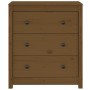 Aparador de madera maciza de pino marrón miel 70x35x80 cm de vidaXL, Aparadores - Ref: Foro24-813737, Precio: 99,09 €, Descue...