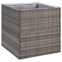 Synthetischer Rattan-Pflanzkübel grau 80x80x80 cm von vidaXL, Töpfe und Pflanzgefäße - Ref: Foro24-319177, Preis: 132,91 €, R...