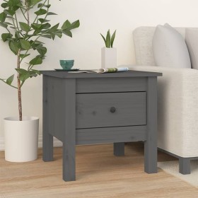 Solid gray pine wood side table 40x40x39 cm by vidaXL, Side tables - Ref: Foro24-813788, Price: 29,99 €, Discount: %