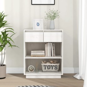 Solid white pine wood console table 60x34x75 cm by vidaXL, Sideboards - Ref: Foro24-813835, Price: 60,99 €, Discount: %