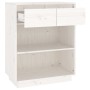 Mesa consola de madera maciza de pino blanco 60x34x75 cm de vidaXL, Aparadores - Ref: Foro24-813835, Precio: 69,62 €, Descuen...