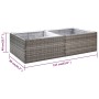 Gray synthetic rattan planter 157x80x40 cm by vidaXL, Pots and planters - Ref: Foro24-319176, Price: 78,58 €, Discount: %