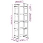 White solid wood shelf/space divider 60x35x160 cm by vidaXL, Bookcases and shelves - Ref: Foro24-813890, Price: 64,37 €, Disc...