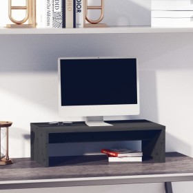 Monitor stand solid gray pine wood 50x27x15 cm by vidaXL, TV Furniture - Ref: Foro24-813926, Price: 22,99 €, Discount: %