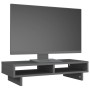 Monitorständer aus massivem grauem Kiefernholz 60x27x14 cm von vidaXL, Computersockel und -erhöhungen - Ref: Foro24-814001, P...