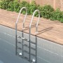 Escalera para piscina acero inoxidable 304 54x38x184,5 cm de vidaXL, Escaleras y rampas de piscina - Ref: Foro24-93462, Preci...