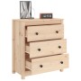 Aparador de madera maciza de pino 70x35x80 cm de vidaXL, Aparadores - Ref: Foro24-813734, Precio: 118,52 €, Descuento: %