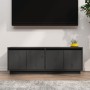 Mueble de TV de madera maciza de pino gris 110x34x40 cm de vidaXL, Muebles TV - Ref: Foro24-813851, Precio: 80,99 €, Descuent...