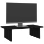 Monitorständer aus massivem schwarzem Kiefernholz 50x27x15 cm von vidaXL, Computersockel und -erhöhungen - Ref: Foro24-813978...