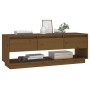 TV cabinet solid honey brown pine wood 110.5x34x40 cm by vidaXL, TV Furniture - Ref: Foro24-813847, Price: 68,28 €, Discount: %