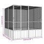 Galvanized steel bird cage in anthracite color, measuring 213.5x217.5x211.5 cm. by vidaXL, Feet and bird cages - Ref: Foro24-...