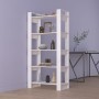 Weißes Massivholzregal/Raumteiler 80x35x160 cm von vidaXL, Bücherregale und Regale - Ref: Foro24-813910, Preis: 98,99 €, Raba...