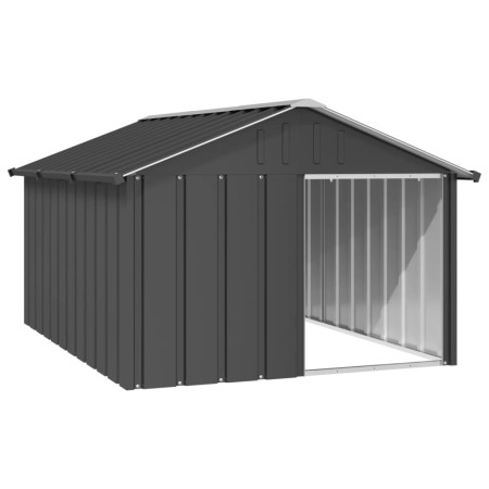 Dog house anthracite gray galvanized steel 116.5x153x81.5 cm by vidaXL, Dog kennels - Ref: Foro24-171541, Price: 133,34 €, Di...