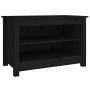 Banco zapatero madera de pino maciza negro 70x38x45,5 cm de vidaXL, Zapateros y organizadores de calzado - Ref: Foro24-813773...