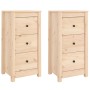 Display cabinets 2 units solid pine wood 40x35x80 cm by vidaXL, Sideboards - Ref: Foro24-813740, Price: 140,74 €, Discount: %