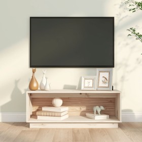 Solid pine wood TV cabinet 90x35x35 cm by vidaXL, TV Furniture - Ref: Foro24-813829, Price: 45,86 €, Discount: %