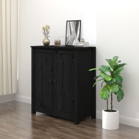 Aparador de madera maciza de pino negro 70x35x80 cm de vidaXL, Aparadores - Ref: Foro24-813723, Precio: 72,81 €, Descuento: %