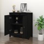 Solid black pine wood sideboard 70x35x80 cm by vidaXL, Sideboards - Ref: Foro24-813723, Price: 73,10 €, Discount: %