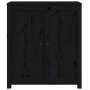 Solid black pine wood sideboard 70x35x80 cm by vidaXL, Sideboards - Ref: Foro24-813723, Price: 73,10 €, Discount: %