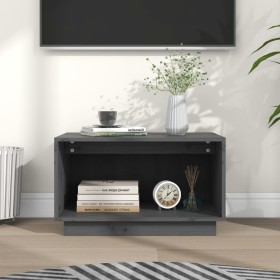 Mueble de TV de madera maciza de pino gris 60x35x35 cm de vidaXL, Muebles TV - Ref: Foro24-813826, Precio: 32,99 €, Descuento: %