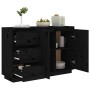 Solid black pine wood sideboard 111x34x75 cm by vidaXL, Sideboards - Ref: Foro24-813808, Price: 109,30 €, Discount: %