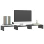 Soporte de monitor madera maciza de pino gris 80x24x10,5 cm de vidaXL, Muebles TV - Ref: Foro24-813941, Precio: 27,50 €, Desc...