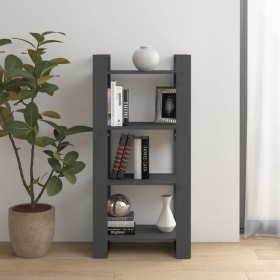 Gray solid wood shelving/space divider 60x35x125 cm by vidaXL, Bookcases and shelves - Ref: Foro24-813886, Price: 71,99 €, Di...