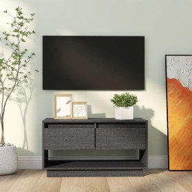 Gray pine solid wood TV cabinet 74x34x40 cm by vidaXL, TV Furniture - Ref: Foro24-813841, Price: 62,69 €, Discount: %