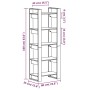 Honey brown wooden shelf/space divider 60x35x160 cm by vidaXL, Bookcases and shelves - Ref: Foro24-813892, Price: 57,89 €, Di...