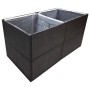 Jardinera de ratán sintético negro 157x80x80 cm de vidaXL, Maceteros y jardineras - Ref: Foro24-319174, Precio: 133,83 €, Des...