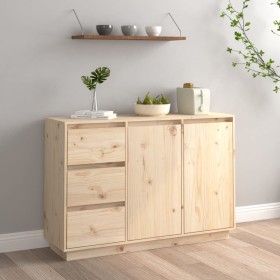 Solid pine wood sideboard 111x34x75 cm by vidaXL, Sideboards - Ref: Foro24-813804, Price: 138,61 €, Discount: %