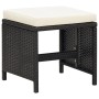 Set de comedor jardín 21 pzas con cojines ratán sintético negro de vidaXL, Conjuntos de jardín - Ref: Foro24-3095669, Precio:...