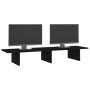 Monitor stand solid black pine wood 100x27x15 cm by vidaXL, Computer bases and risers - Ref: Foro24-813983, Price: 34,99 €, D...