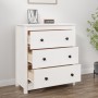 Solid white pine wood sideboard 70x35x80 cm by vidaXL, Sideboards - Ref: Foro24-813735, Price: 115,17 €, Discount: %